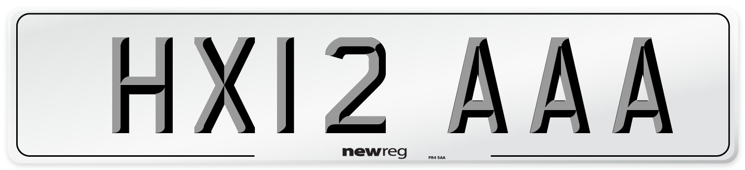 HX12 AAA Number Plate from New Reg